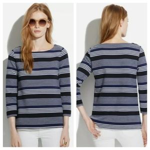MADEWELL| "Gallerist" Ponte Stripemix Top
